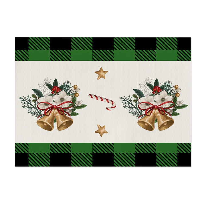 Festive Pinecone Star Holiday Indoor-Outdoor Doormat with Non-Slip Backing