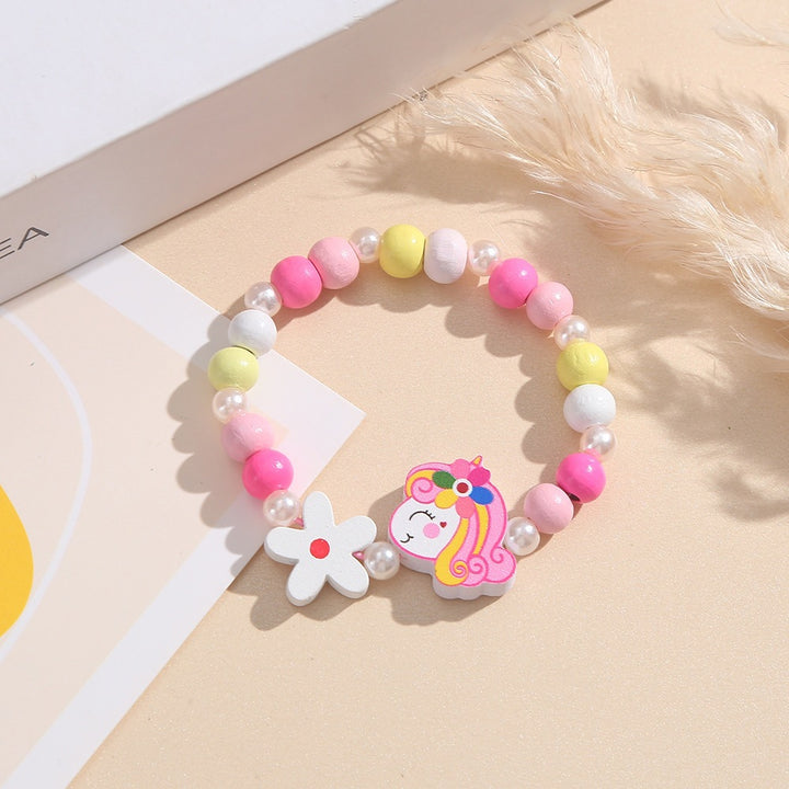 Playful children's bracelet with unicorn and flower motif Stornfield
