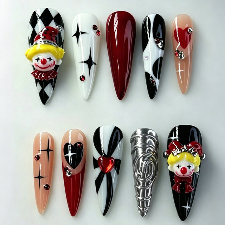 Art Nail Set with Creative Carnival Motifs Stornfield