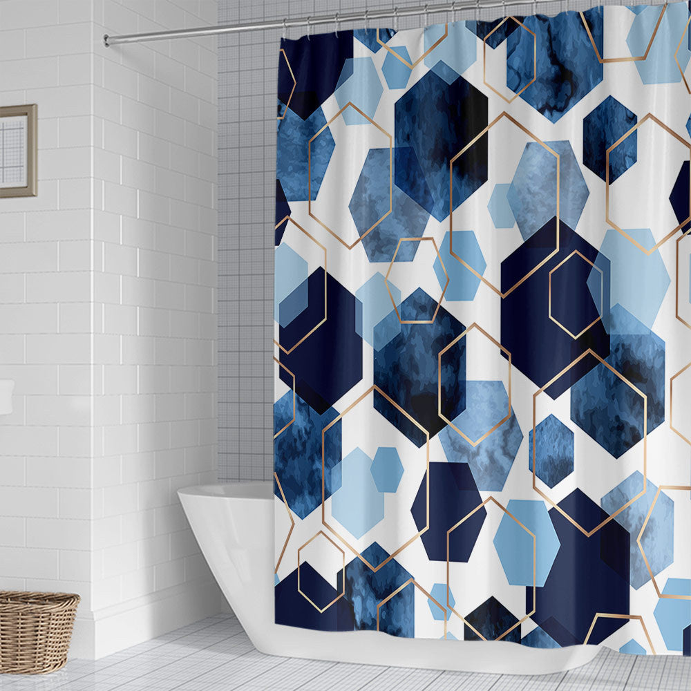 Geometric Motif Shower Curtain Stornfield