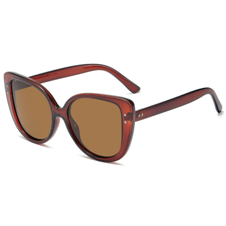 Ladies glamorous oversized sunglasses withElegant transparent frame Stornfield