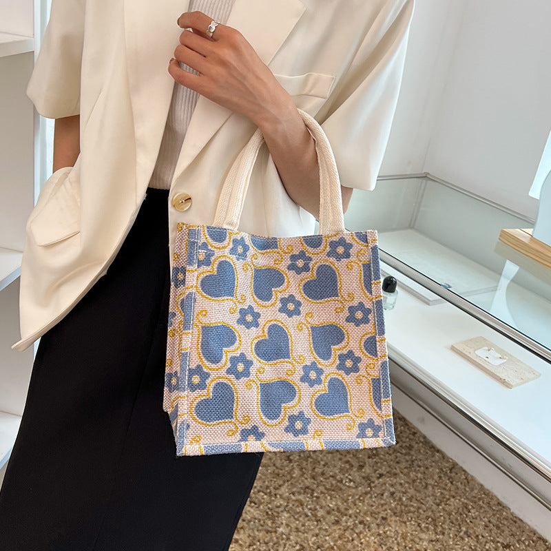 Casual Heart Pattern Tote Bag