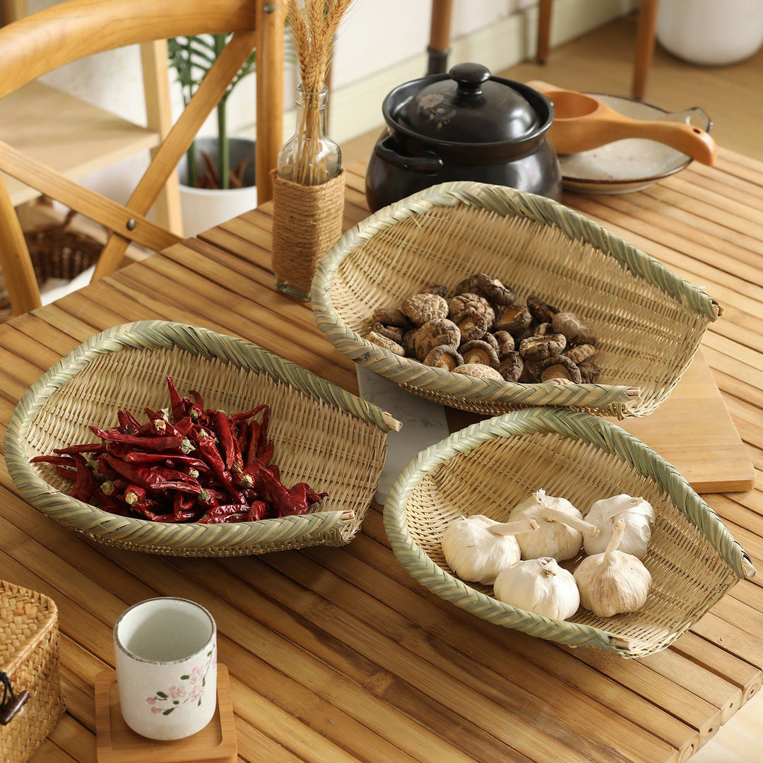 Oval Handwoven Storage Basket Stornfield