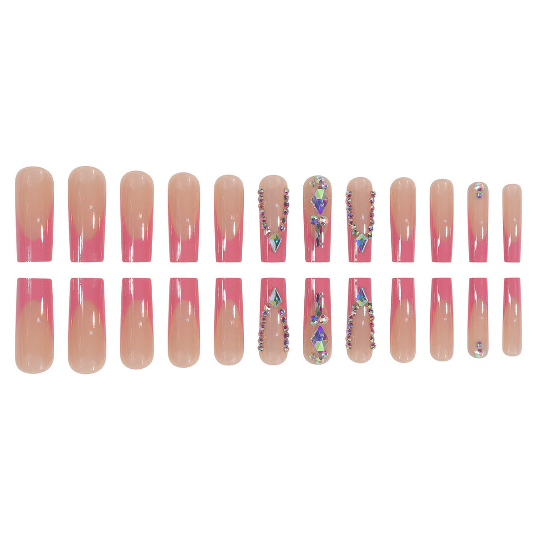 Luxury Press-On Nail Extensions with Crystal Accents Stornfield