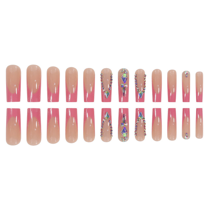 Luxury Press-On Nail Extensions with Crystal Accents Stornfield
