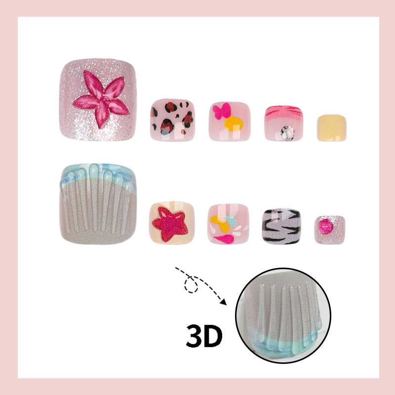 Artificial Nail Set with Playful Summer Designs Stornfield