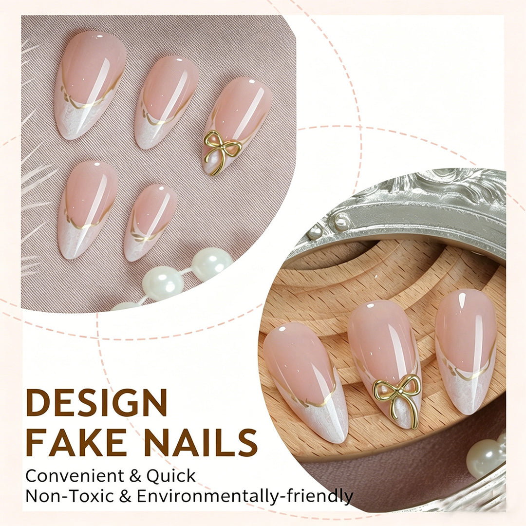 Decorative Stiletto Press-On Nails Stornfield