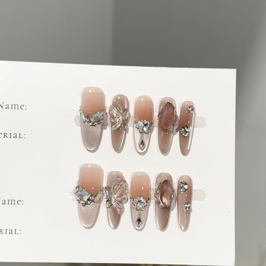 Decorative Long-Lasting Press-On Nail Set