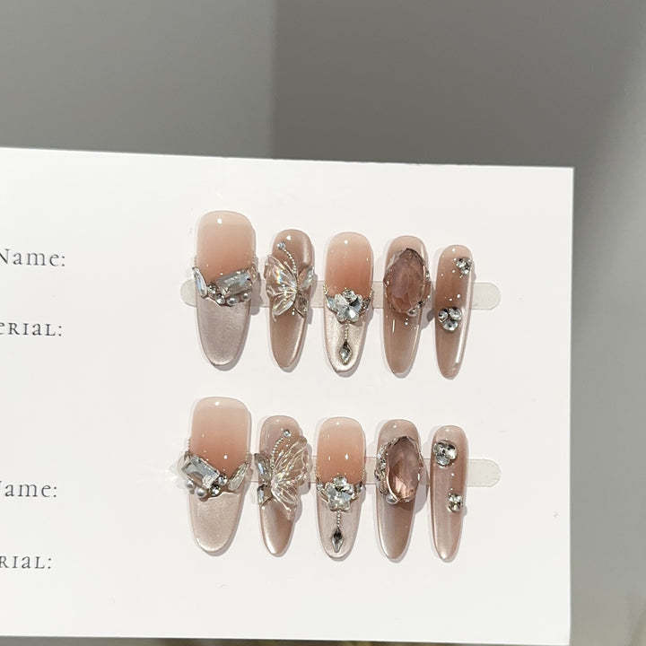 Decorative Long-Lasting Press-On Nail Set