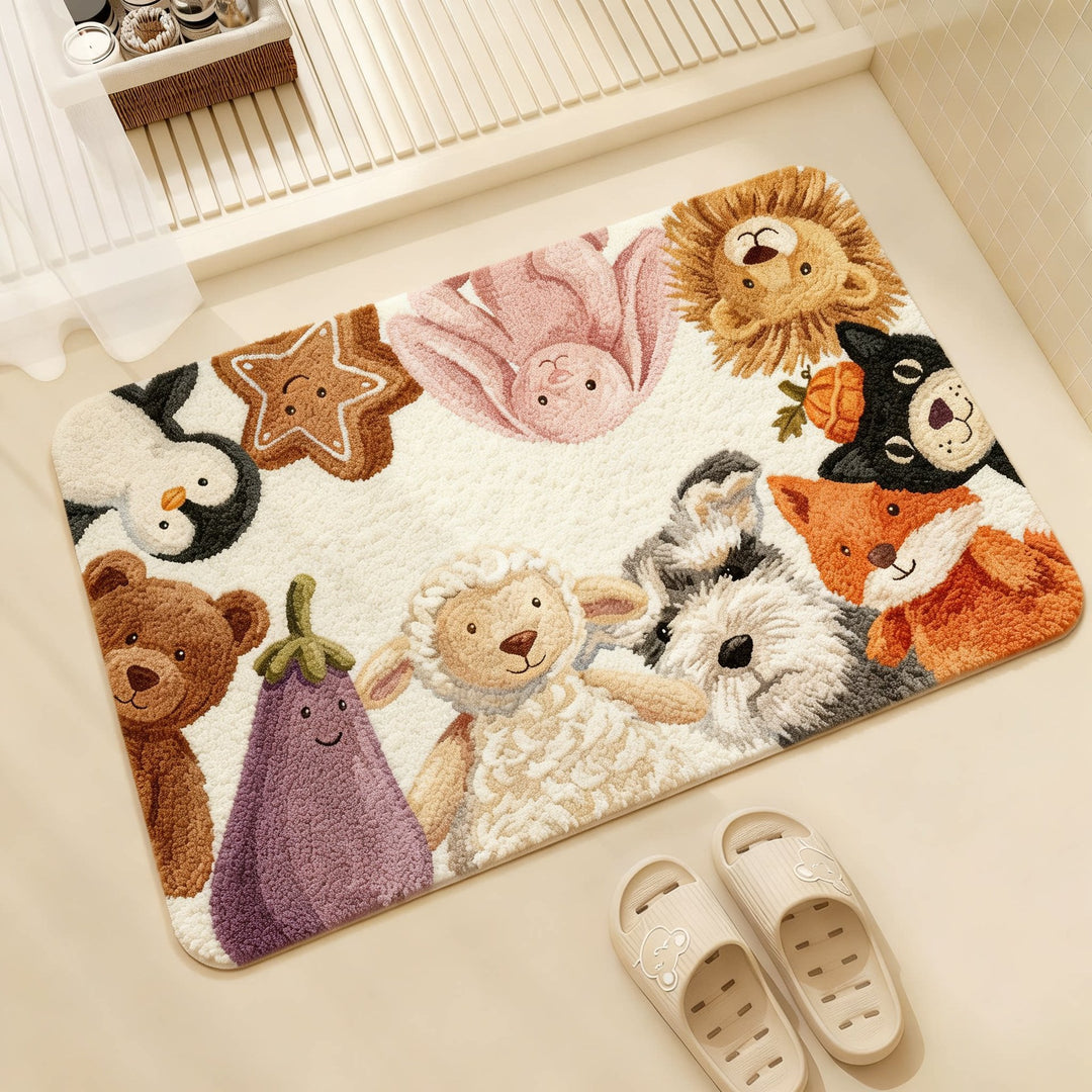 Animal-Themed Plush Bath Mat