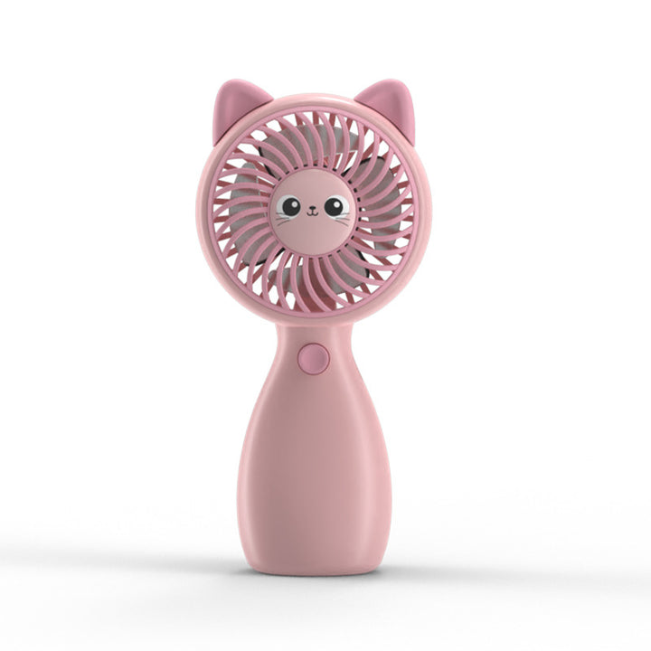 Women's Portable Handheld Fan in Playful Cat Design Stornfield