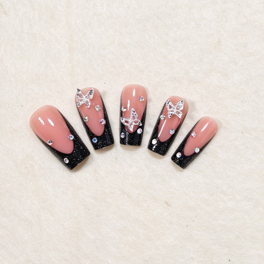 Butterfly Accented Press-On Nail Art Set Stornfield