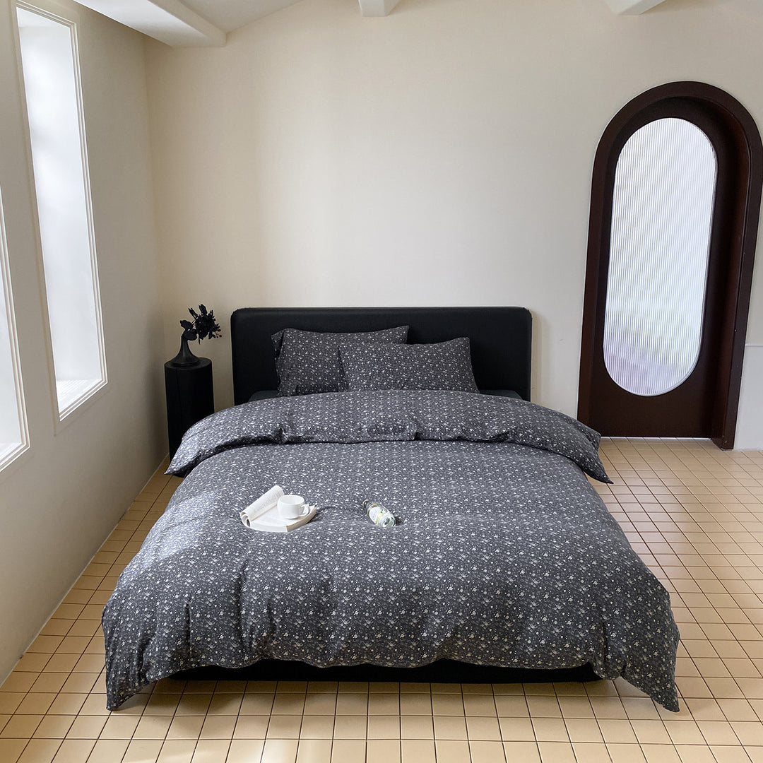 Cartoon Bear Print Duvet Cover and Pillowcase Set