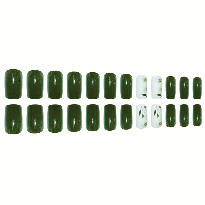 Elegant Floral Embellished Press-On Nail Set Stornfield