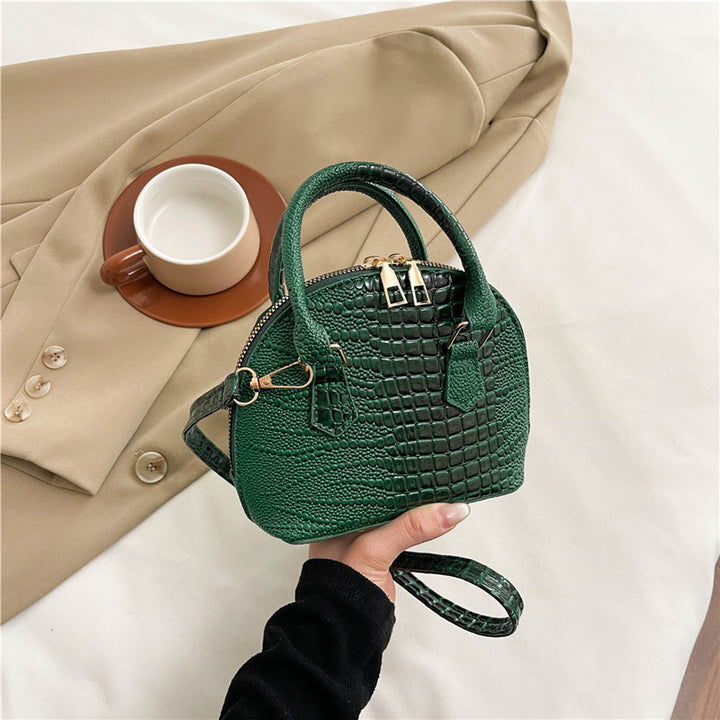 Crocodile-Embossed Mini Satchel Bag Stornfield