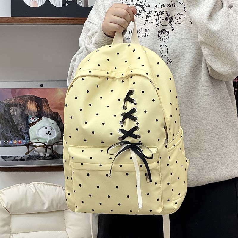 Playful Polka Dot Casual Backpack Stornfield
