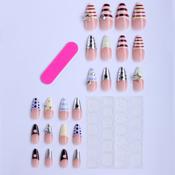 Artificial nails with creative patterns and 3D accents Stornfield