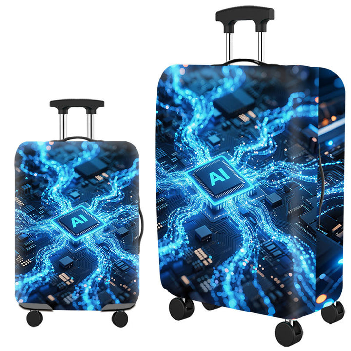 Tropical Leaf Print Hard Shell Luggage Stornfield