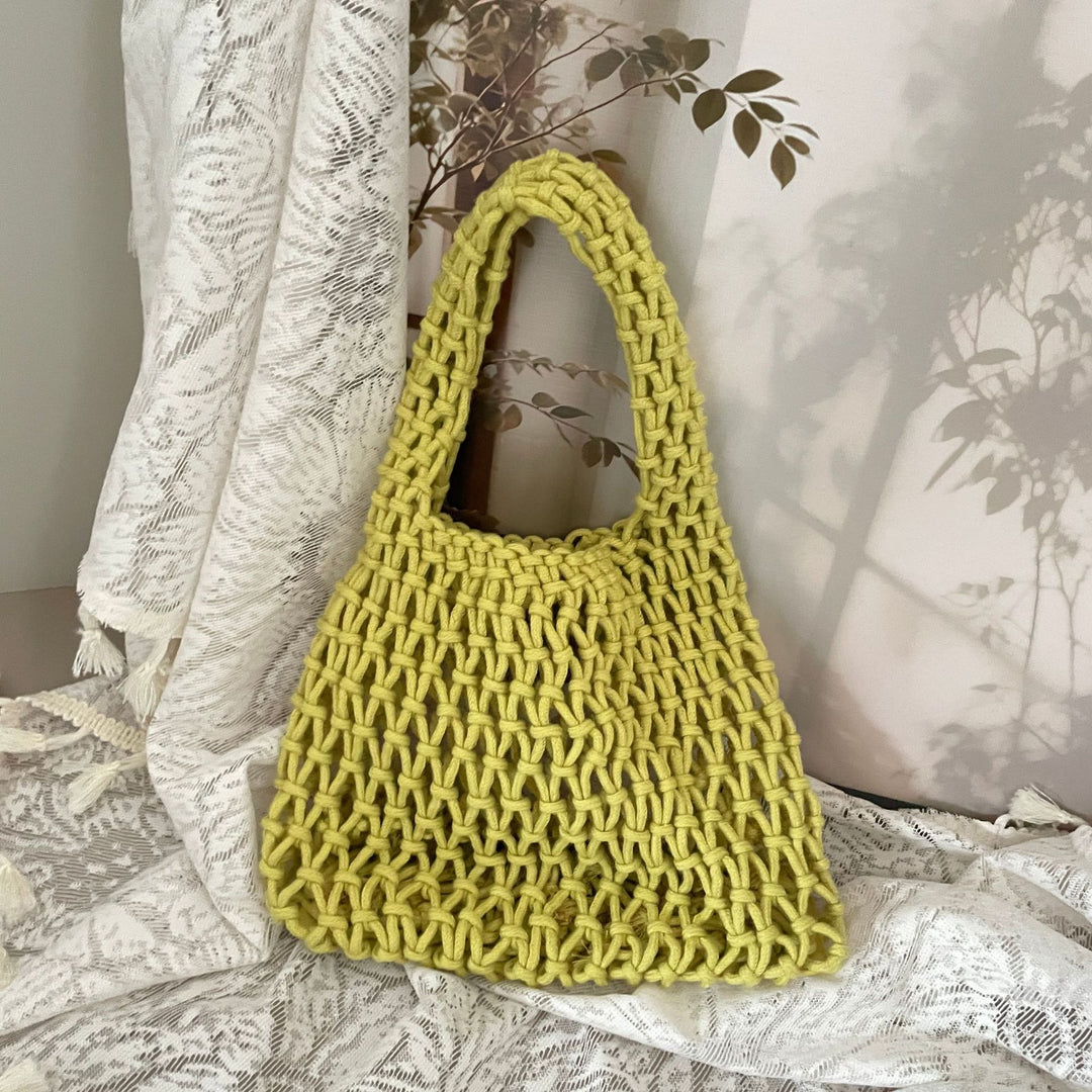 Hand-knotted tote bag with unique design Stornfield