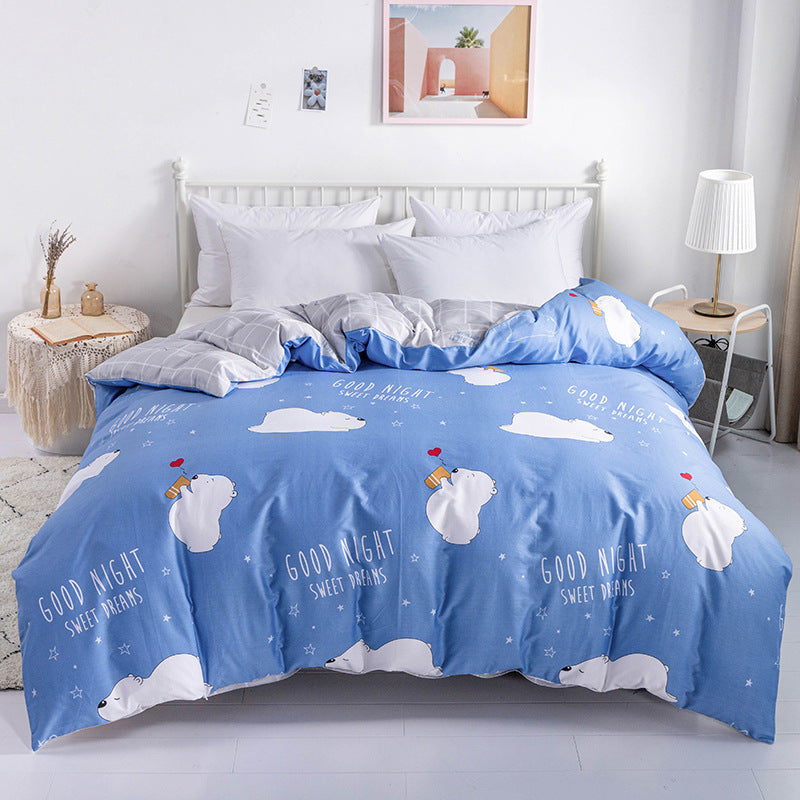 Plaid Patterned Quilted Comforter Set