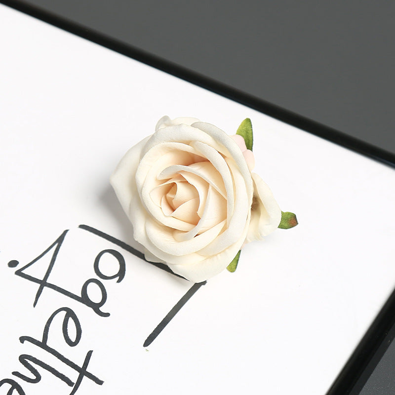 Elegant Silk Rose Pin for Decorative Use