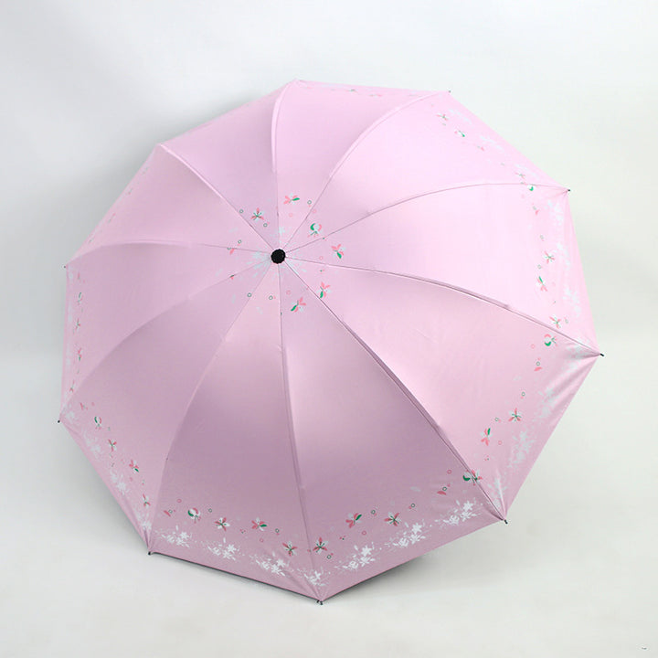 Women's Foldable Umbrella with Floral Patterns Stornfield