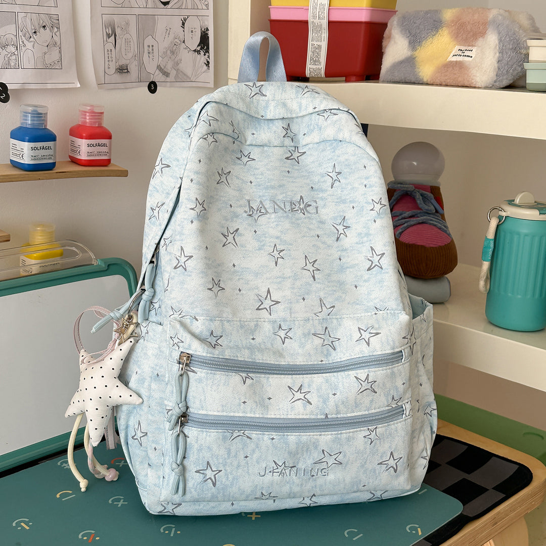 Star-Patterned School Backpack Stornfield