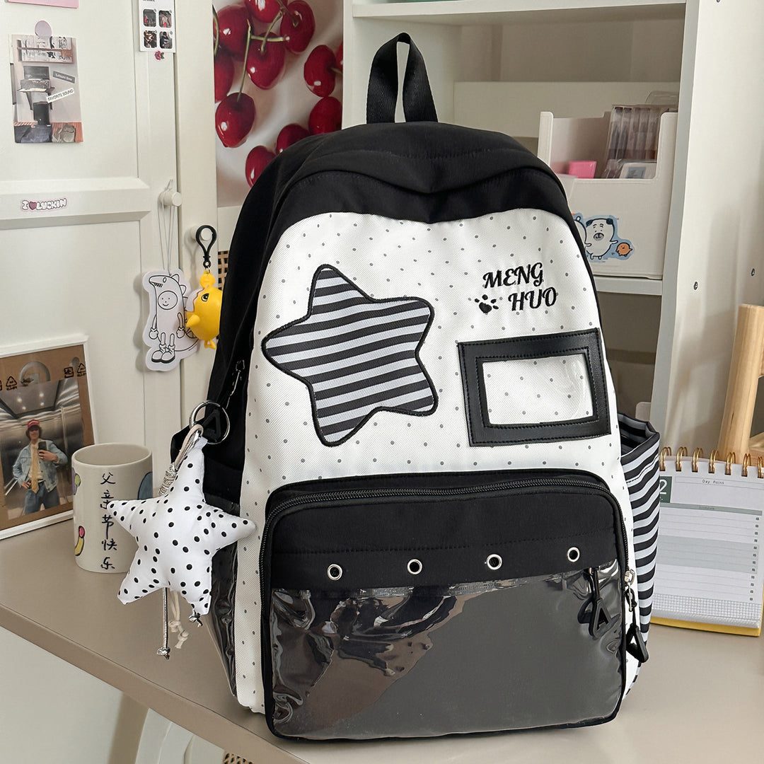 Trendy Star-Embellished Backpack Stornfield