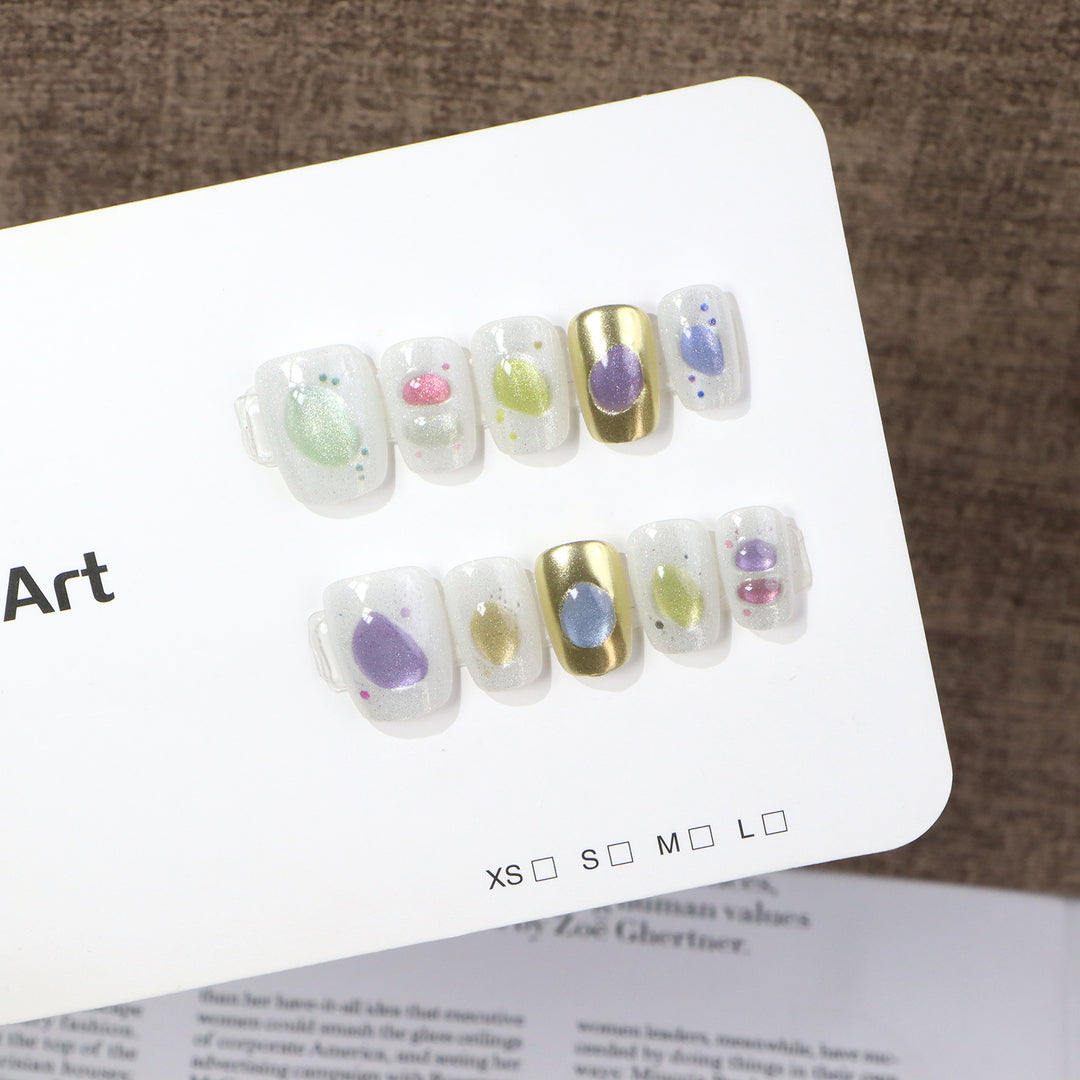 Artistic Press-On Nail Design Set Stornfield