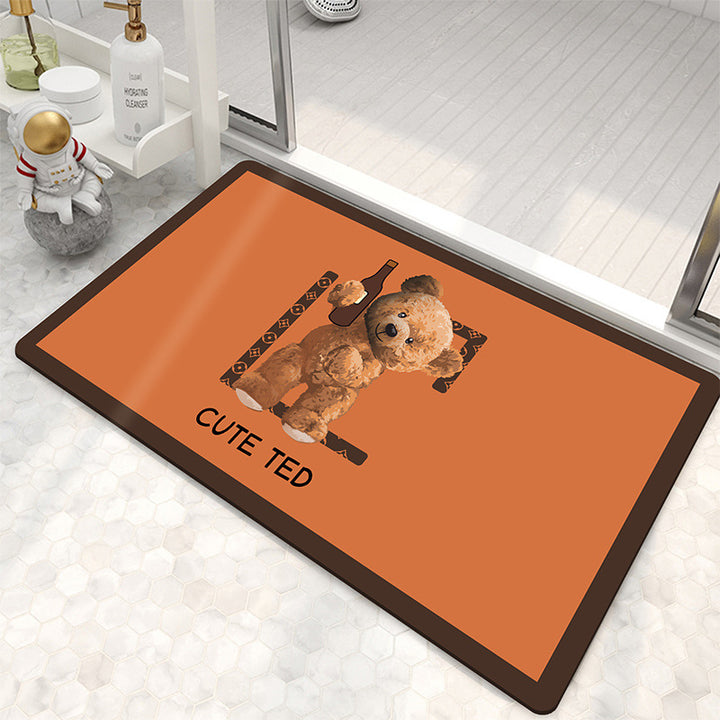 Fun Graphic Bath Mat for Bathroom
