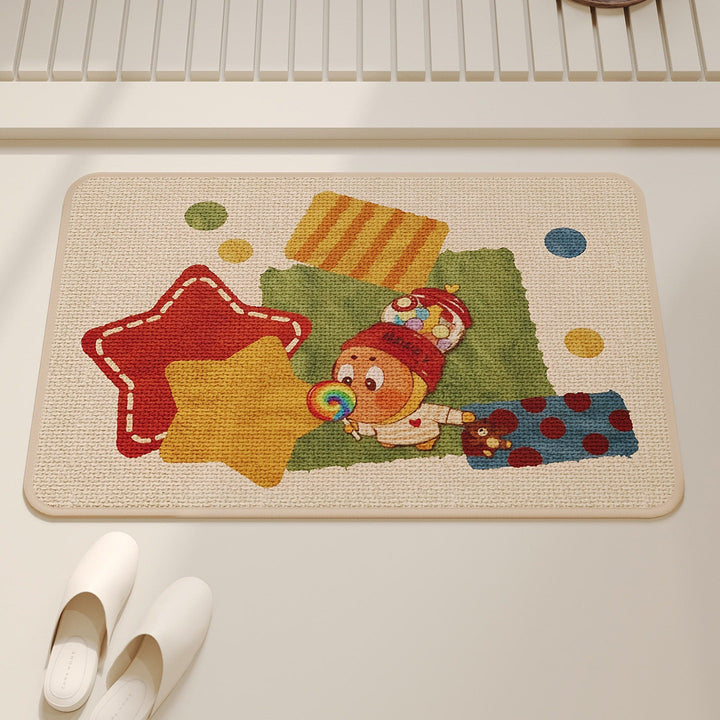 Patchwork Cat-Themed Area Mat