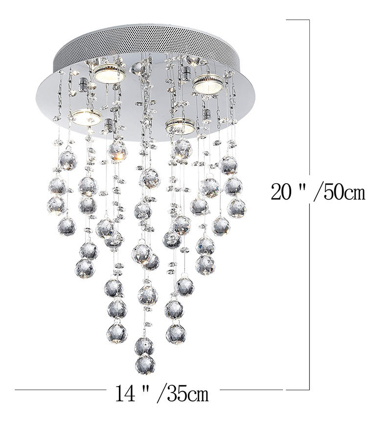 Crystal Raindrop Hanging Light Fixture
