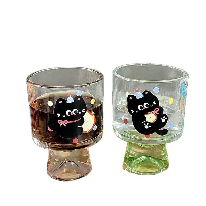 Playful drinking glass with cat motif Stornfield