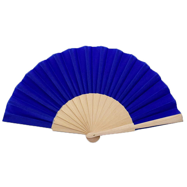 Ladies folding hand fan made of airy material with intricate folds Stornfield