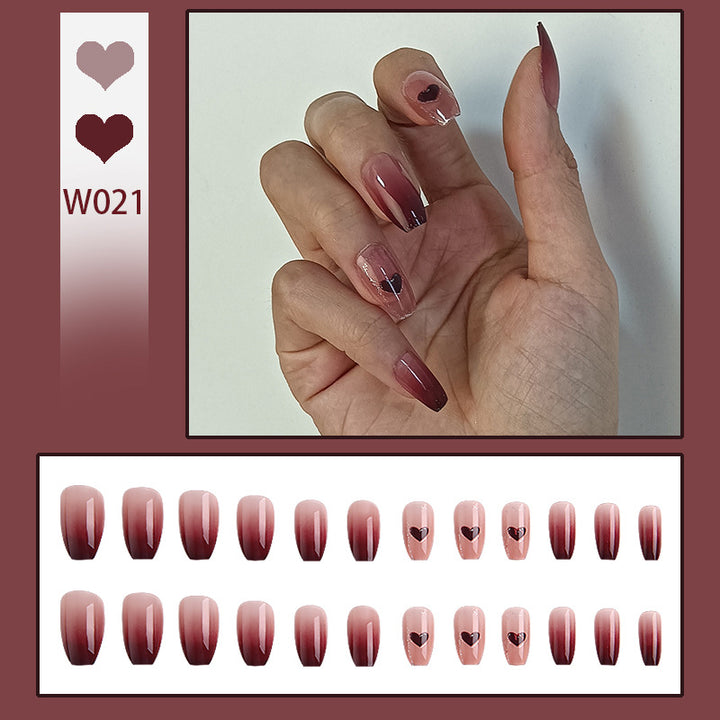 Artistic Ombre Nails with Hearts Stornfield
