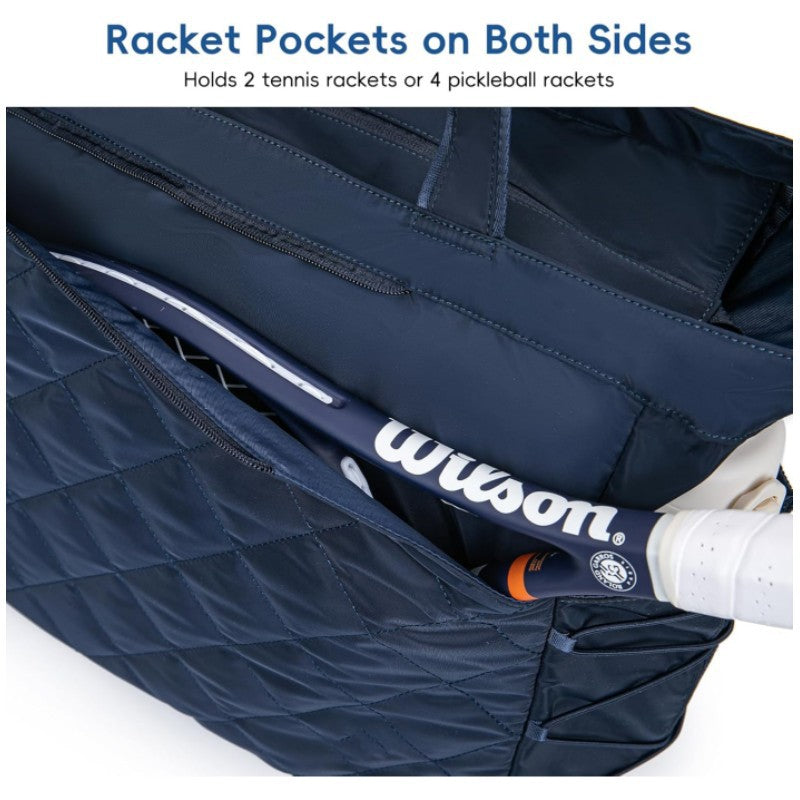 Quilted Multi-Functional Tennis Tote Bag Stornfield