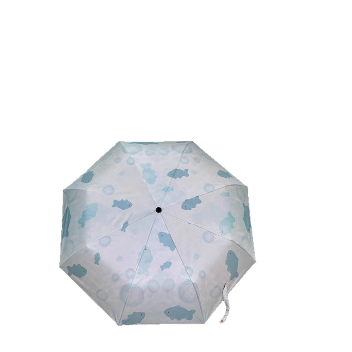 Women's foldable umbrella with unique fish pattern Stornfield