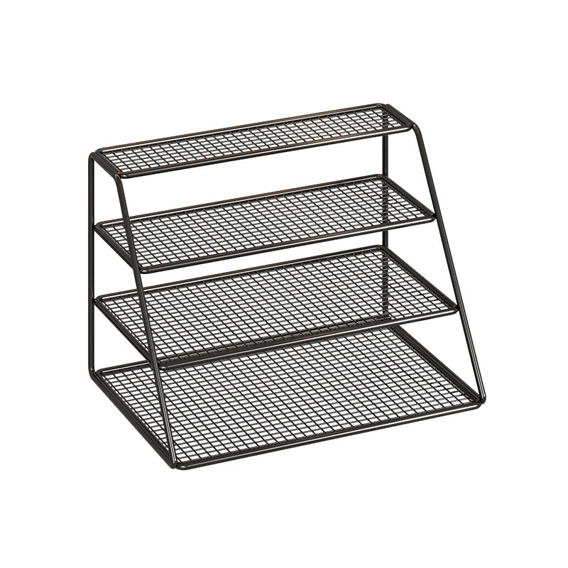 Four-Tier Mesh Kitchen Countertop Organizer Rack
