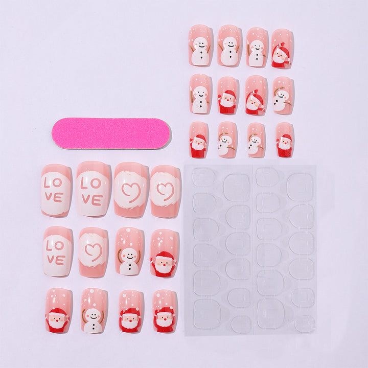 Festive artificial nail set with Christmas design Stornfield