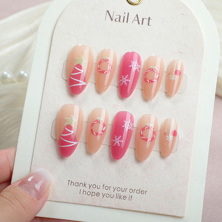 Festive Seasonal Press-On Nail Art Set Stornfield