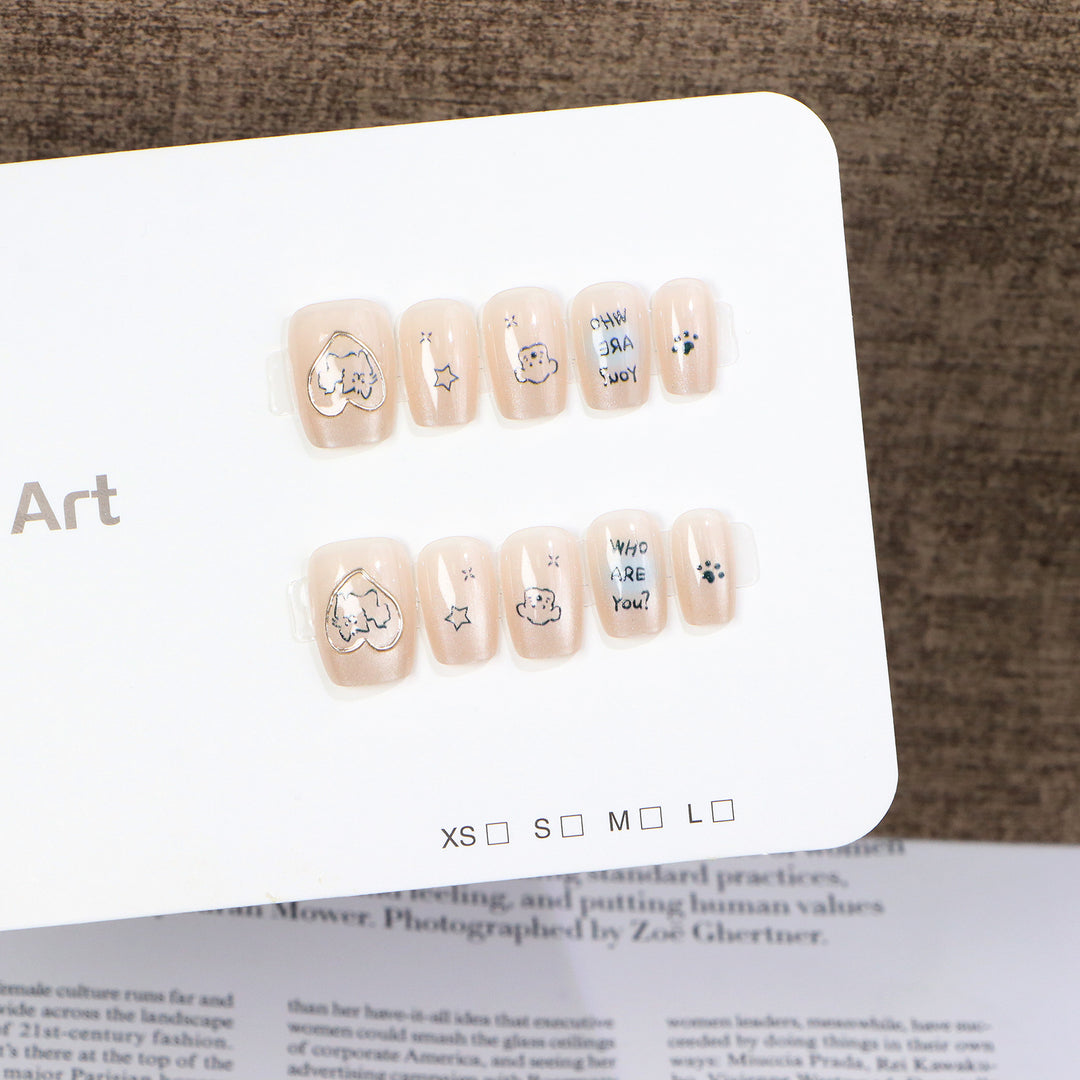 Fun-Themed Press-On Nail Art Set Stornfield