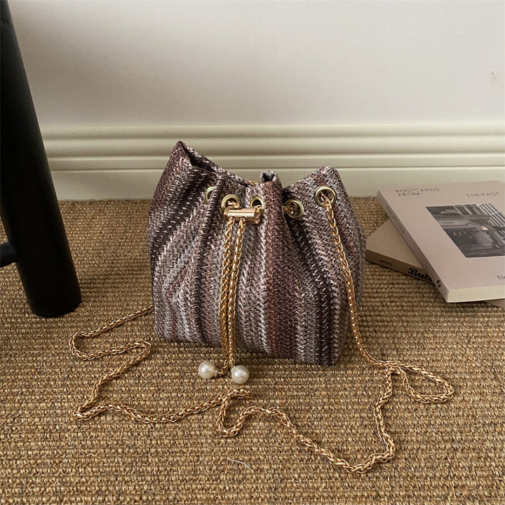 Artistic Woven Bucket Bag