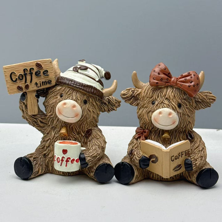 Decorative Highland Cattle Coffee Figure Stornfield