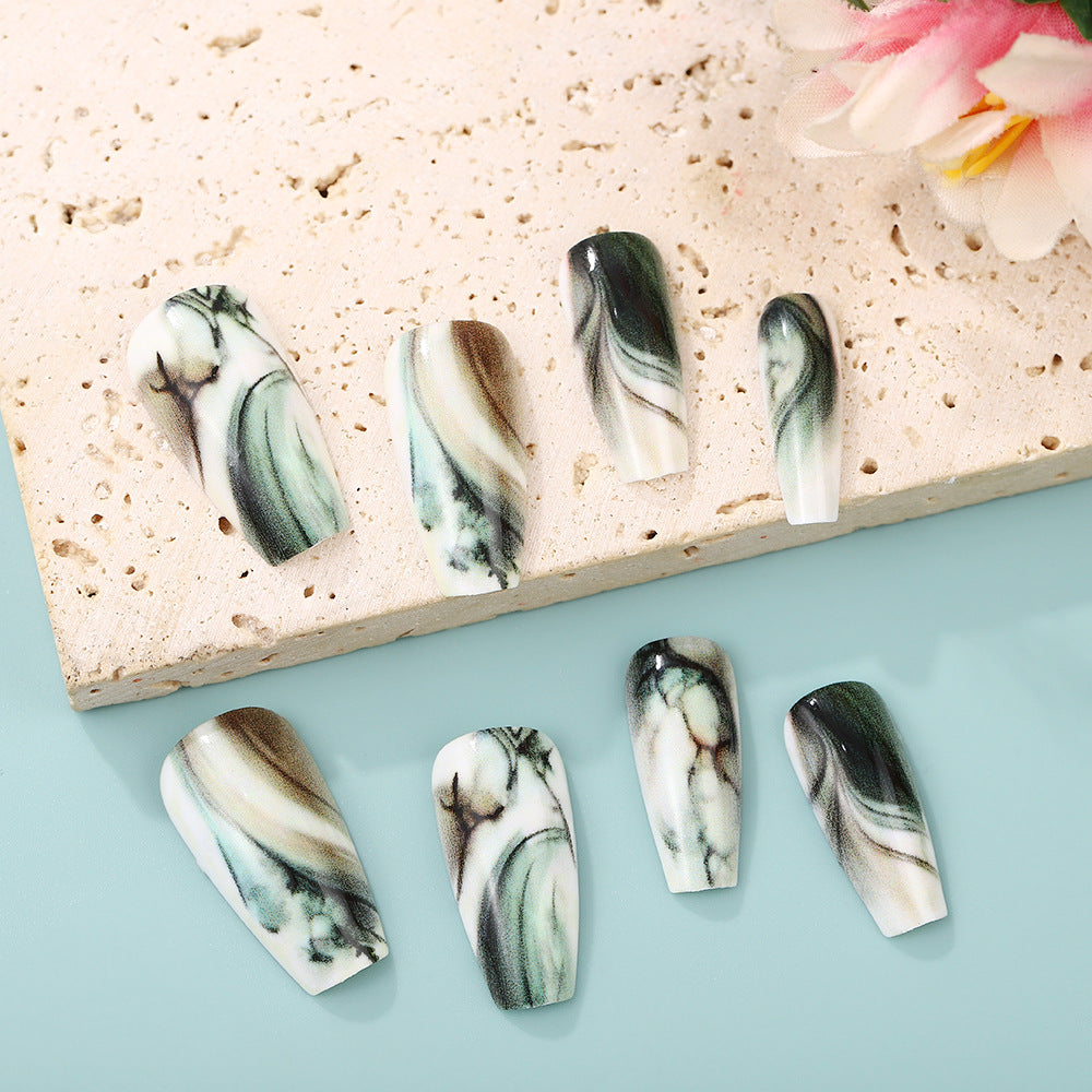 Artificial Nail Art Nails in elegant marble design Stornfield