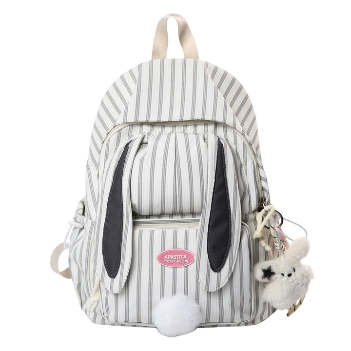 Cute Bunny Ears Striped School Backpack Stornfield