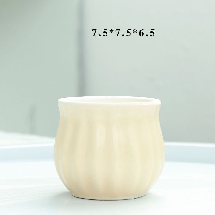 Modern Round Ceramic Planter Stornfeild