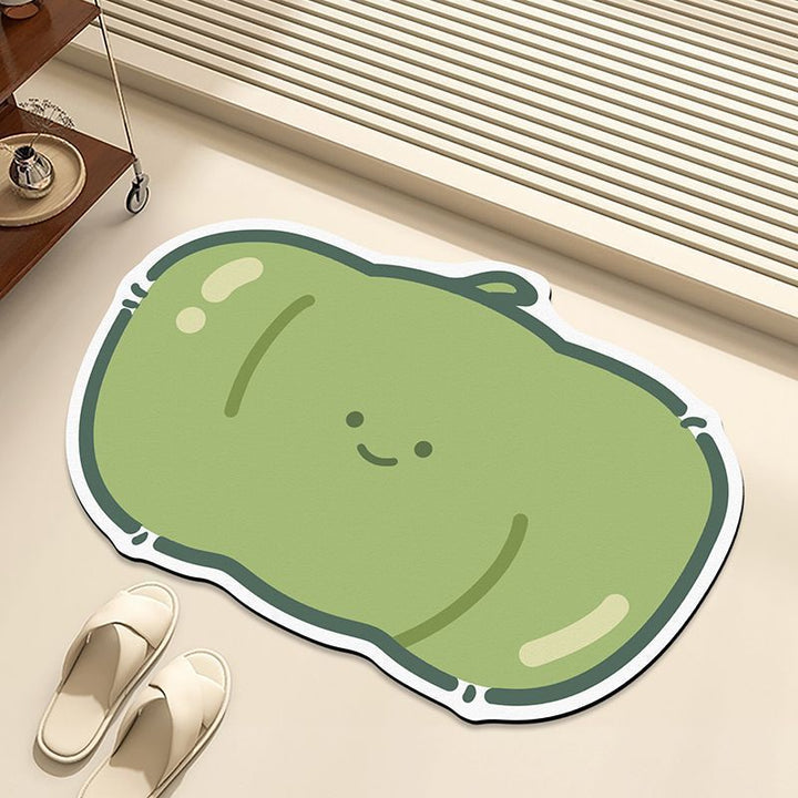 Cute Cartoon Bean-Shaped Area Rug