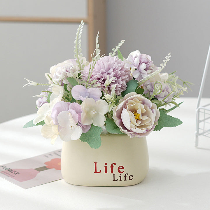 Lifelike Floral Centerpiece Arrangement
