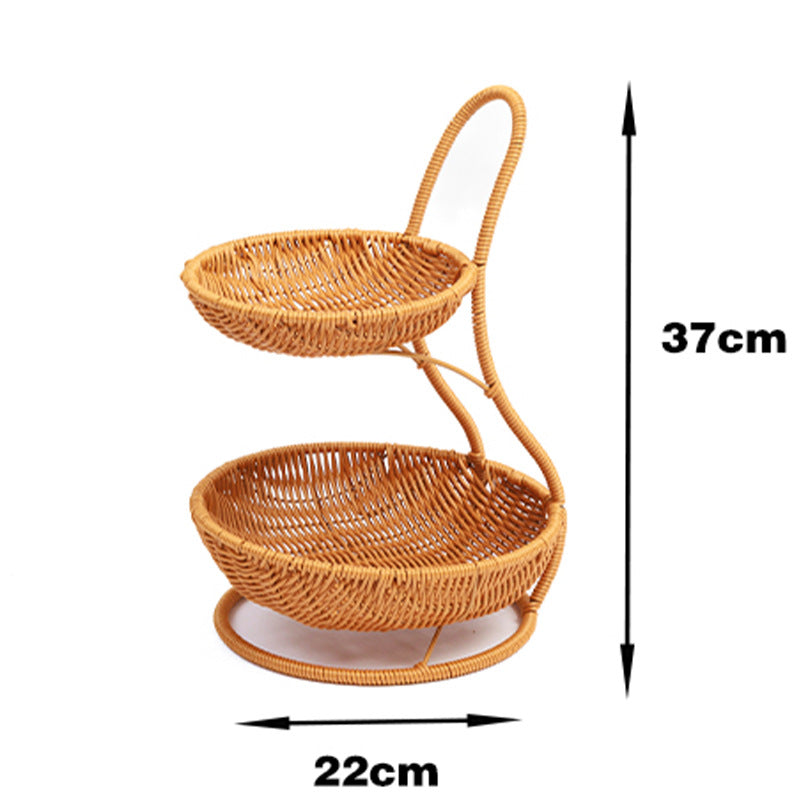 Decorative Tiered Wicker Fruit Stornfield