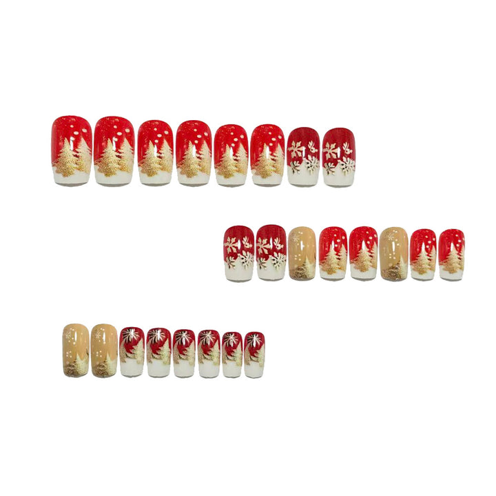 Artificial nails with festive winter design Stornfield